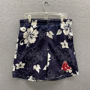 Boston Red Sox Hawaiian Floral Swim Trunks Men’s M MLB G-III Mesh Lined Vacation
